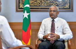 President Ibrahim Mohamed Solih gives exclusive interview to local media outlet Mihaaru. PHOTO: NISHAN ALI/MIHAARU
