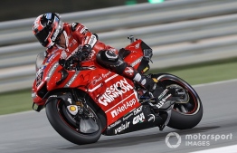 Danilo Petrucci from the Ducati team competing in the Qatar event of MotoGP. PHOTO: Gold and Goose / LAT Images