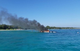 The speedboat that was involved in the accident. PHOTO: MIHAARU