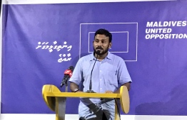 Thooba Rasheed, Adhaalath Party's candidate for the constituency of Kelaa, Haa Alif Atoll. PHOTO: MDP SECRETARIAT / TWITTER