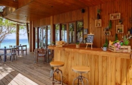 The timber-clad Wellness Cafe' and Juice Bar in Juvvu Spa of Amilla Fushi Resort. PHOTO: AMILLA FUSHI RESORT