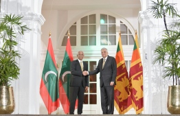 President Ibrahim Mohamed Solih and Sri Lanka's Prime Minister Ranil Wickremesinghe. PHOTO: PRESIDENT'S OFFICE