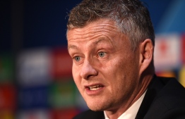 Manchester United's Norwegian manager Ole Gunnar Solskjaer takes part in a press conference at Old Trafford stadium in Manchester, north west England on April 9, 2019, on the eve of their UEFA Champions League quarter final first leg football match against Barcelona. (Photo by Oli SCARFF / AFP)