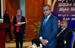 Chief Justice Dr Ahmed Abdulla Didi at the lawyers oath-taking ceremony. PHOTO: NISHAN ALI/ MIHAARU