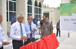 President Ibrahim Mohamed Solih and Minister of Islamic Affairs Dr Ahmed Zahir. PHOTO: PRESIDENT'S OFFICE 