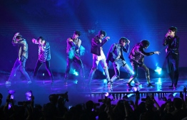 South Korean pop group BTS pictured during a performance. Photo: Kevin Winter/Getty Images