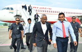 President Ibrahim Mohamed Solih returns from visit to India. PHOTO: PRESIDENTS OFFICE