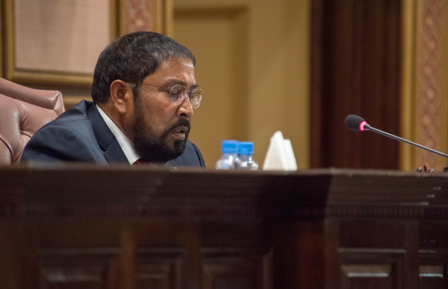 ރައްޔިތުންގެ މަޖިލިހުގެ ރައީސް ގާސިމް އިބްރާހިމް. --- ފޮޓޯ: މަޖިލިސް