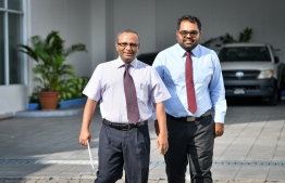 Husnu al-Suood (L). He announced that he will be running for President of Bad Council. PHOTO: NISHAN ALI/ MIHAARU