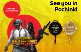 Promotional poster for Ooredoo Maldives' new range of data packs for PUBG players. PHOTO/OOREDOO MALDIVES