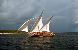 A sail dhoni (traditional boat) of Maldives in the '70s. PHOTO: FRANK BURNABY