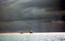 Sail dhoni (traditional boats) in the distance. PHOTO: FRANK BURNABY