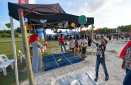 Children take part in the festivities at the festival. PHOTO:  HUSSAIN WAHEED/ MIHAARU
