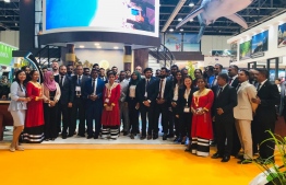 The team from Maldives participating in the Arabian Travel Market Fair in 2019. PHOTO: MMPRC