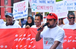 Labour Day march / Maldives Labour and Social Democratic party PHOTO: HUSSAIN WAHEED