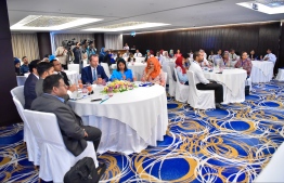 Guest of honours, partners and participants pictured during the celebration of World Press Freedom Day 2019. PHOTO: HUSSAIN WAHEED / MIHAARU