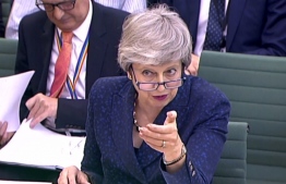 A video grab from footage broadcast by the UK Parliament's Parliamentary Recording Unit (PRU) shows Britain's Prime Minister Theresa May speaking on Brexit at a Parliamentary Liaison Committee hearing on May 1, 2019 at the House of Commons in London. 
PRU / AFP