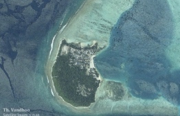 An aerial view of Vandhoo, Thaa Atoll. PHOTO: MIHAARU FILES