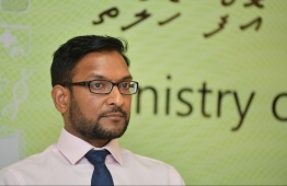 The recently suspended Minister of State for Health Dr Shah Abdulla. PHOTO: HUSSAIN WAHEED/ MIHAARU