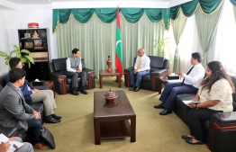 Minister of Foreign Affairs Abdulla Shahid meets with delegation from BCCI. PHOTO: FOREIGN MINISTRY