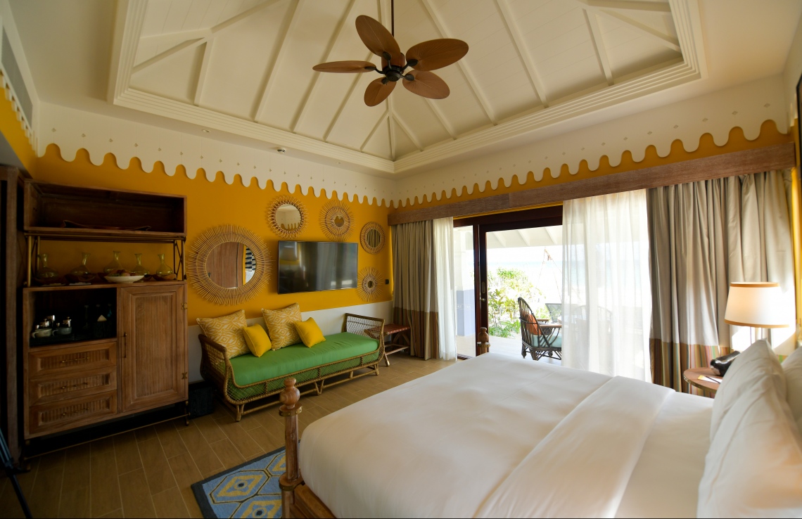 އެނބޫދޫ ފިނޮޅު: މޭ 25، 2019- ކްރޮސްރޯޑްސްގެ ނަމުގައި އެނބޫދޫ ފިނޮޅުގައި ތަރައްގީ ކުރާ ހާއްސަ ސަރަހައްދުގައި ހިމެނޭ ވިލާއެއްގެ އެތެރެ: އިމާރާތްތަކުގެ ޑިޒައިން ފަރުމާކޮށްފައިވަނީ ސައުތް އޭޝިޔާގެ ޑިޒައިންތަކަށް---ފޮޓޯ: ހުސައިން ވަހީދު/މިހާރު