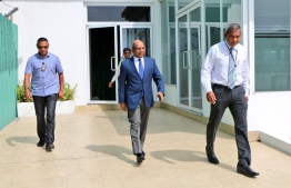 Minister of Foreign Affairs Abdulla Shahid (C) departs to Saudi Arabia to participate in the OIC Islamic Summit Conference. PHOTO/FOREIGN MINISTRY