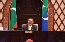 Speaker of Parliament Mohamed Nasheed. PHOTO: HUSSAIN WAHEED/MIHAARU