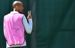 Liverpool's Brazilian midfielder Fabinho takes part in a training session at the Melwood Training ground in Liverpool, northwest England on May 28, 2019. (Photo by Anthony Devlin / AFP)