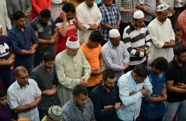 June 4, 2019, Male' City: Prayer congregation on the morning of Eid al-Fitr. PHOTO: HUSSAIN WAHEED / MIHAARU