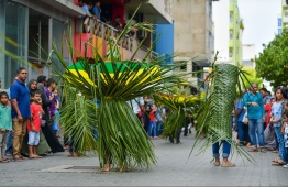 June 4, 2019, Male' City: 'Fen Maali' dance in the cultural parade held on the occasion of Eid al-Fitr. PHOTO: HUSSAIN WAHEED / MIHAARU