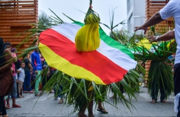 June 4, 2019, Male' City: 'Fen Maali' dance during the cultural parade held on the occasion of Eid al-Fitr. PHOTO: HUSSAIN WAHEED / MIHAARU