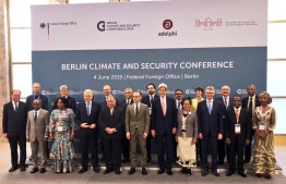 Minister of Foreign Affairs Abdulla Shahid attending the Berlin Climate and Security Conference 2019. PHOTO: MINISTRY OF FOREIGN AFFAIRS / TWITTER