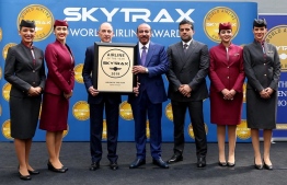 Qatar Airways team at Skytrax World Airline Awards. PHOTO: QATAR AIRWAYS