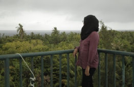 Visiting Hanimaadhoo Meteorological Observatory. PHOTO: HAWWA AMAANY ABDULLA/ THE EDITION