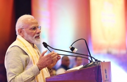 Indian Prime Minister Narendra Modi. (Photo by Handout / PIB / AFP) / 
