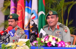 MNDF PRESS CONFERENCE Chief of Defence Force Major General Abdulla Shamaal. PHOTO: NISHAN ALI/MIHAARU