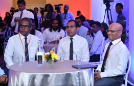 Minister of Communications, Science and Technology Mohamed Maleeh Jamal at the launching ceremony. PHOTO: HUSSAIN WAHEED/ MIHAARU