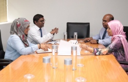 Meeting between officials of Maldives Monetary Authority (MMA) and the Ministry of Housing and Urban Development. PHOTO: MINISTRY OF HOUSING AND URBAN DEVELOPMENT
