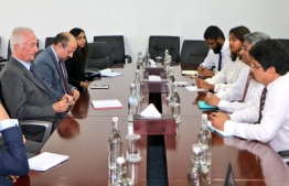 EU Counter-Terrorism Coordinator calls on State Minister Ahmed Khaleel. PHOTO: MINISTRY OF FOREIGN AFFAIRS.