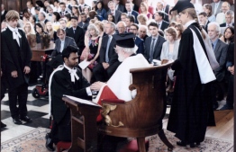 Young Mickail's graduation photo from the University of Cambridge. PHOTO: Mickail Naseem
