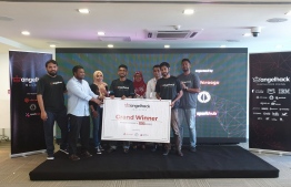 The Maldivian leg of AngelHack 2019 concluded on Tuesday with Team Staylight winning first place. PHOTO: MIHAARU