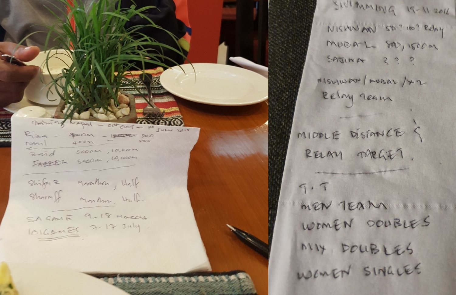 މަރޭ ހިސާބުތައް ޖަހާފައިވާ ޓިޝޫ ކަރުދާސްތަކެއް.