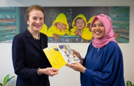 UNICEF Executive Director Henrietta H. Fore meets with Rizka Raisa Fatimah Ramli. PHOTO: UNICEF