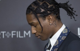 (FILES) In this file photo taken on October 29, 2016, recording artist ASAP Rocky attends the LACMA Art + Film Gala at the Los Angeles County Museum of Art in Los Angeles. - US President Donald Trump said on July 19, 2019, the White House was in touch with Sweden over the controversial jailing of rapper ASAP Rocky. A Stockholm court on Friday ordered the Harlem rapper to stay in custody in Sweden for another week while an investigation is completed into an alleged assault during a street brawl. "I have been called by so many people asking me to help ASAP Rocky," Trump told journalists in the Oval Office. (Photo by DAVID MCNEW / AFP)