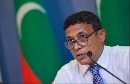 Minister of National Planning and Infrastructure Mohamed Aslam. PHOTO: HUSSAIN WAHEED/ MIHAARU