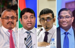 Former VP Abdulla Jihad, former Minister of Fisheries, Marine Resources and Agriculture Mohamed Shainee, former Attorney General Mohamed Anil and former Minister of Finance Ahmed Munawar.