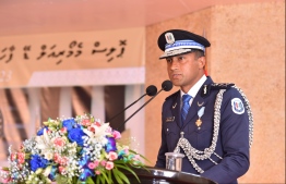 Commissioner of Police Mohamed Hamed. PHOTO: HUSSAIN WAHEED/ MIHAARU