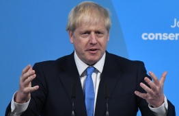 New Conservative Party leader and incoming prime minister Boris Johnson gives a speech at an event to announce the winner of the Conservative Party leadership contest in central London on July 23, 2019. (Photo by Ben STANSALL / AFP)