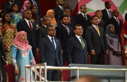 Chief Justice Dr Ahmed Abdulla Didi attends the 54th Independence Day celebrations, on July 26, 2019. PHOTO: HUSSAIN WAHEED / MIHAARU