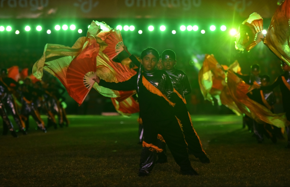 މާލެ: ޖުލައި 26، 2019- ގަލޮޅު ދަނޑުގައި ކުރިއަށްދިޔަ މި އަހަރުގެ މިނިވަން ދުވަހުގެ ކުޅިވަރުތަކުގެ ތެރެއިން.---ފޮޓޯ: ހުސައިން ވަހީދު/މިހާރު